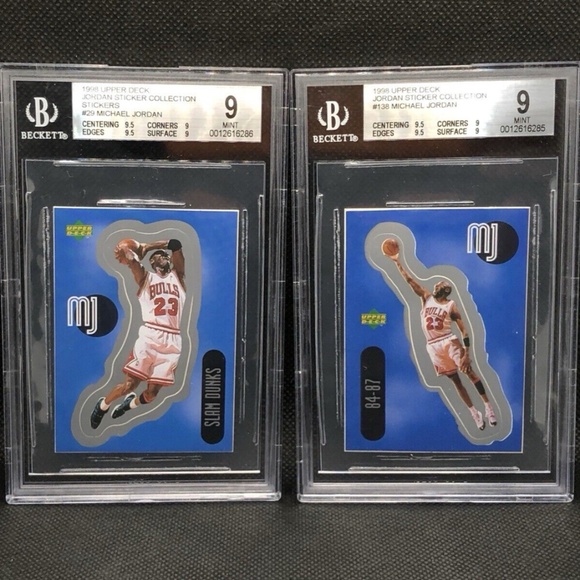 1998-99 Upper Deck MJ Sticker Collection Red Back BGS 9...